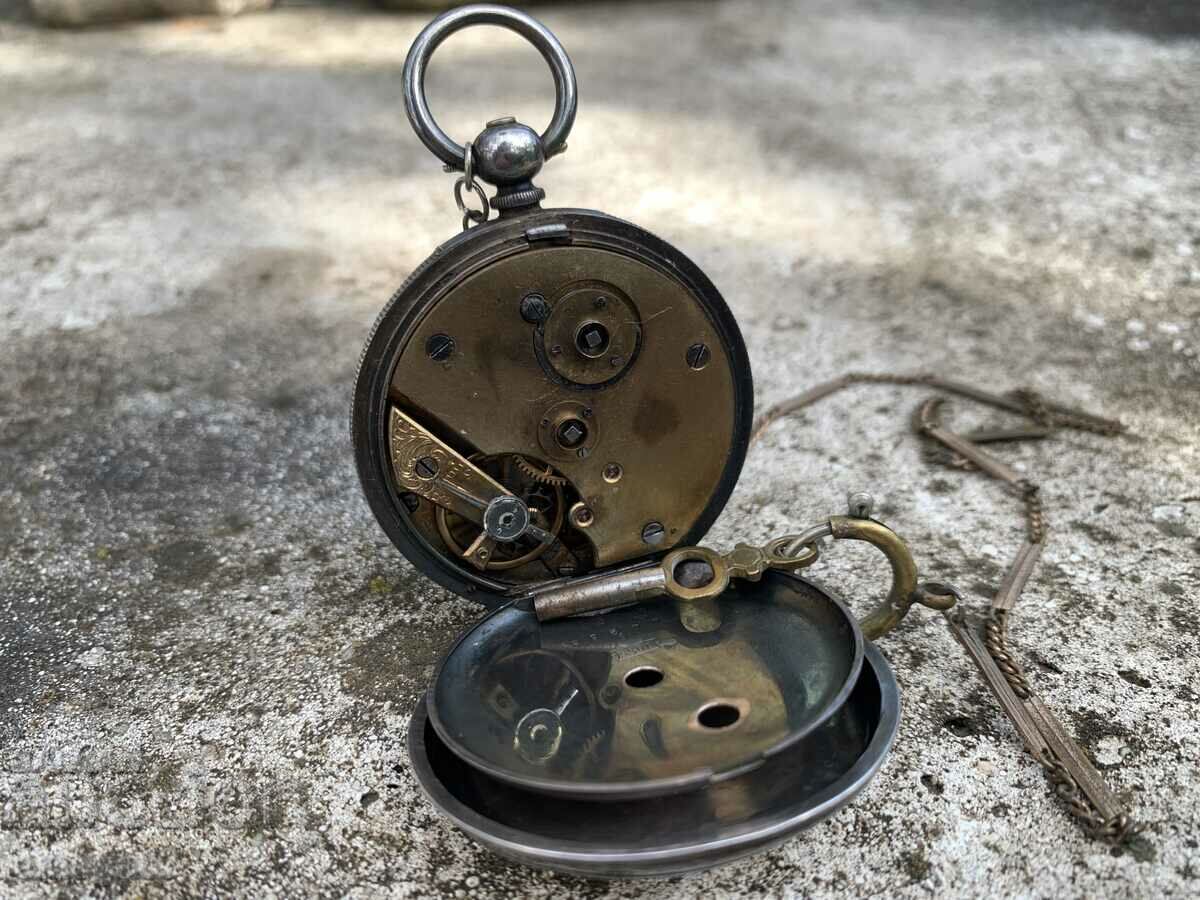 Auction 19th century English sterling pocket watch Auction 19th century English sterling pocket watch