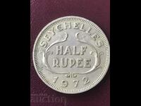 Seychelles 1/2 Rupee 1972 Elizabeth