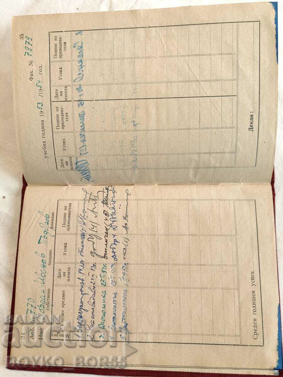 Auction Student Booklet from 1950 + Supplement to Diploma from 1955 Auction Student Booklet from 1950 + Supplement to Diploma from 1955