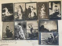 Old travel cards (10 pcs.)-Early 20th century-Lot 24