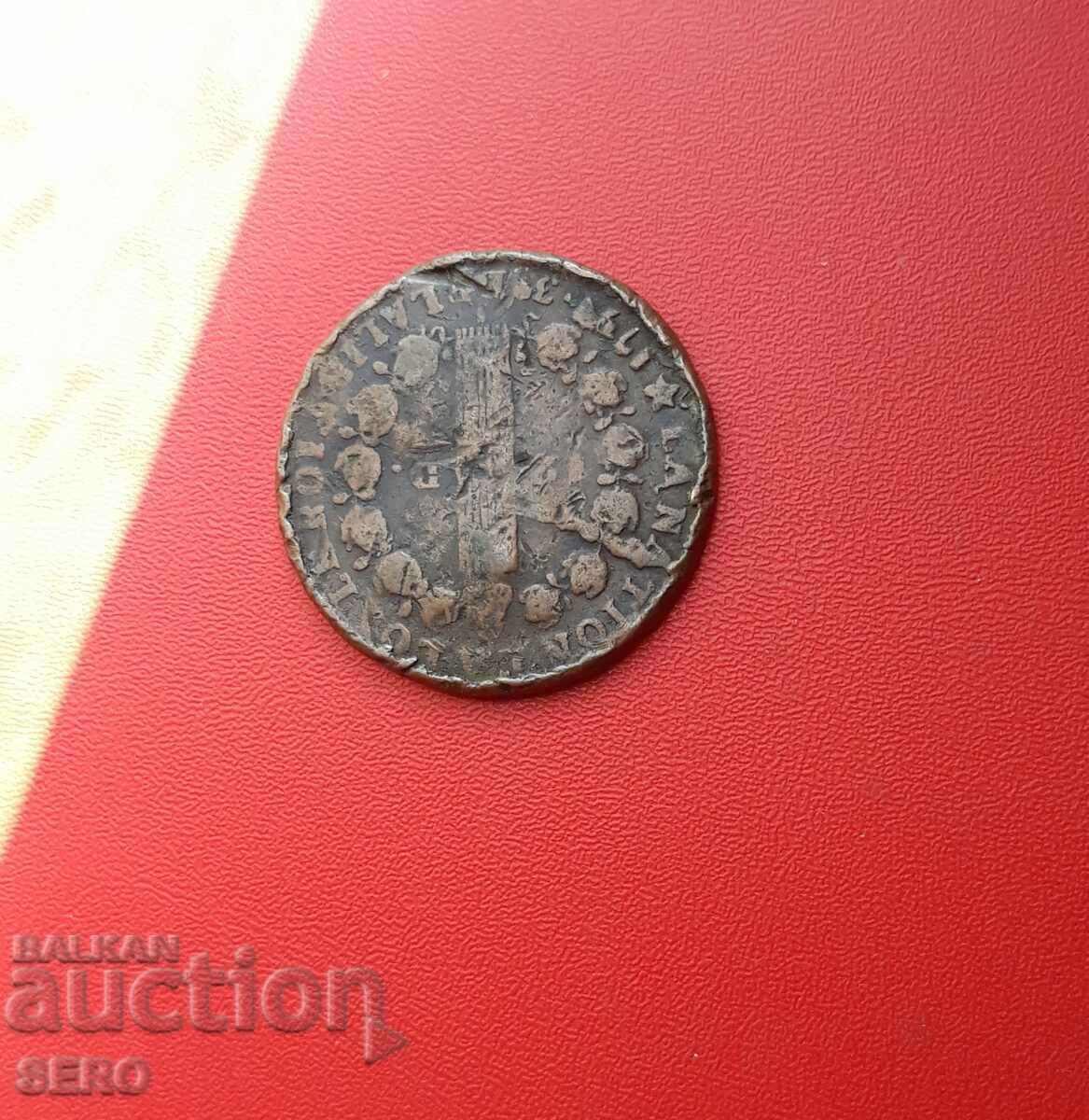 France-Louis XVI-12 deniers 1793-MA-Marseille-rare