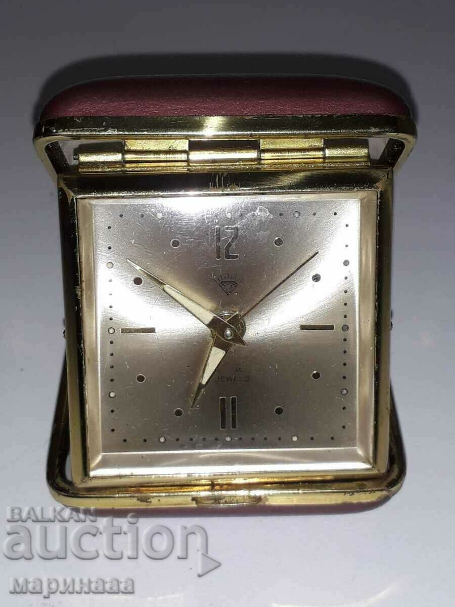 OLD MEH. ALARM CLOCK. BRASS. CHINA