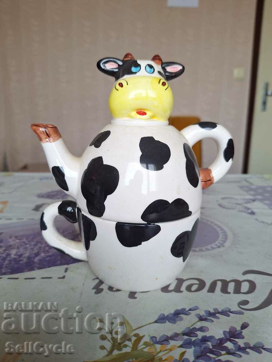 ✅PORCELAIN KETTLE - COW ❗