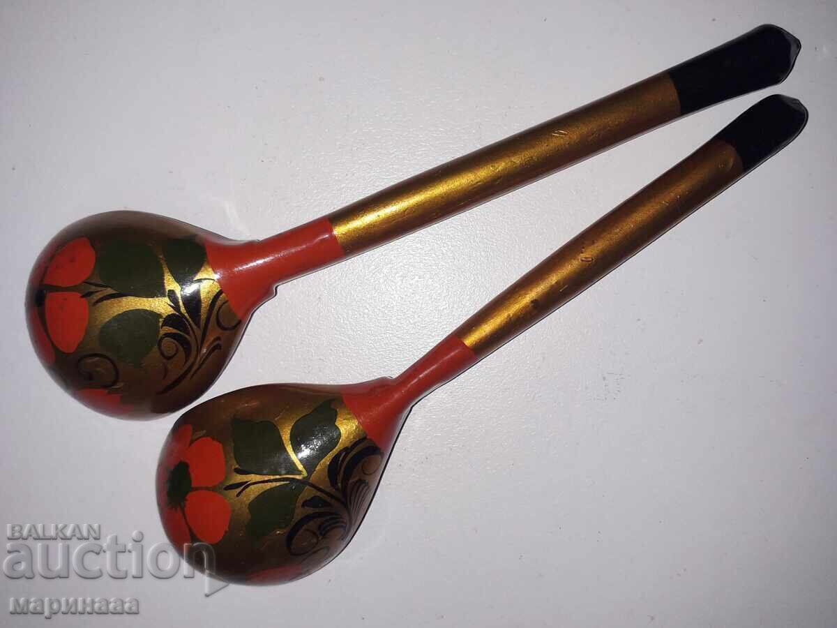 SPOONS. TREE. KOHLOMA. USSR with price € 2.05 | 4.01 BGN