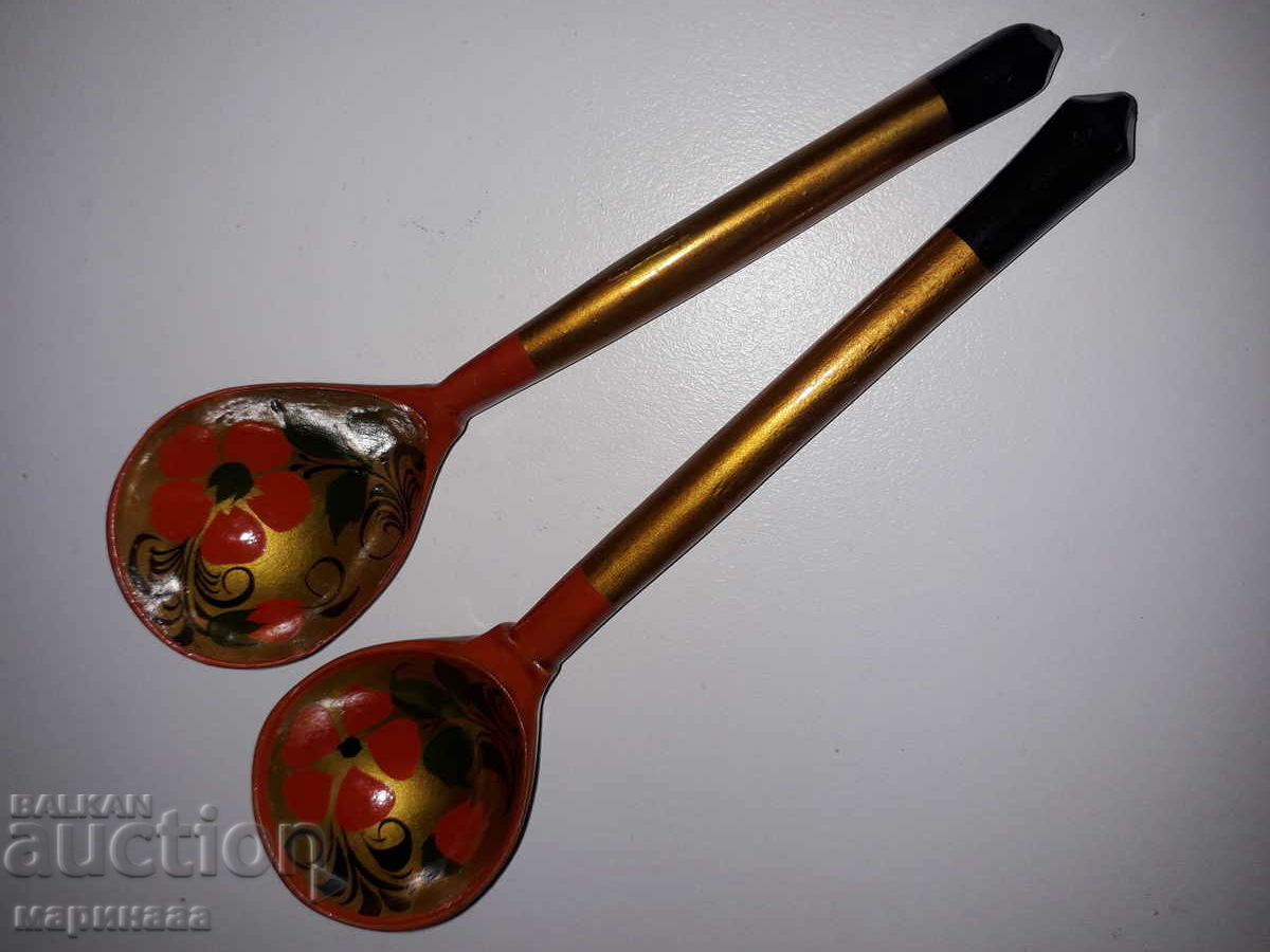 SPOONS. TREE. KOHLOMA. USSR