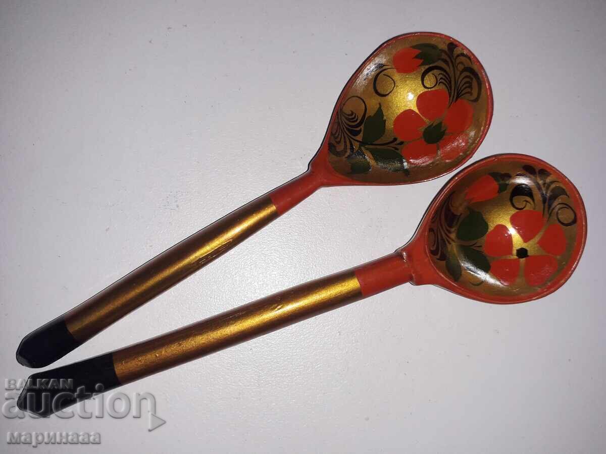 SPOONS. TREE. KOHLOMA. USSR