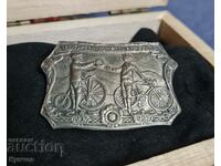 Cyclists, cycling, royal badge, Kingdom of Bulgaria