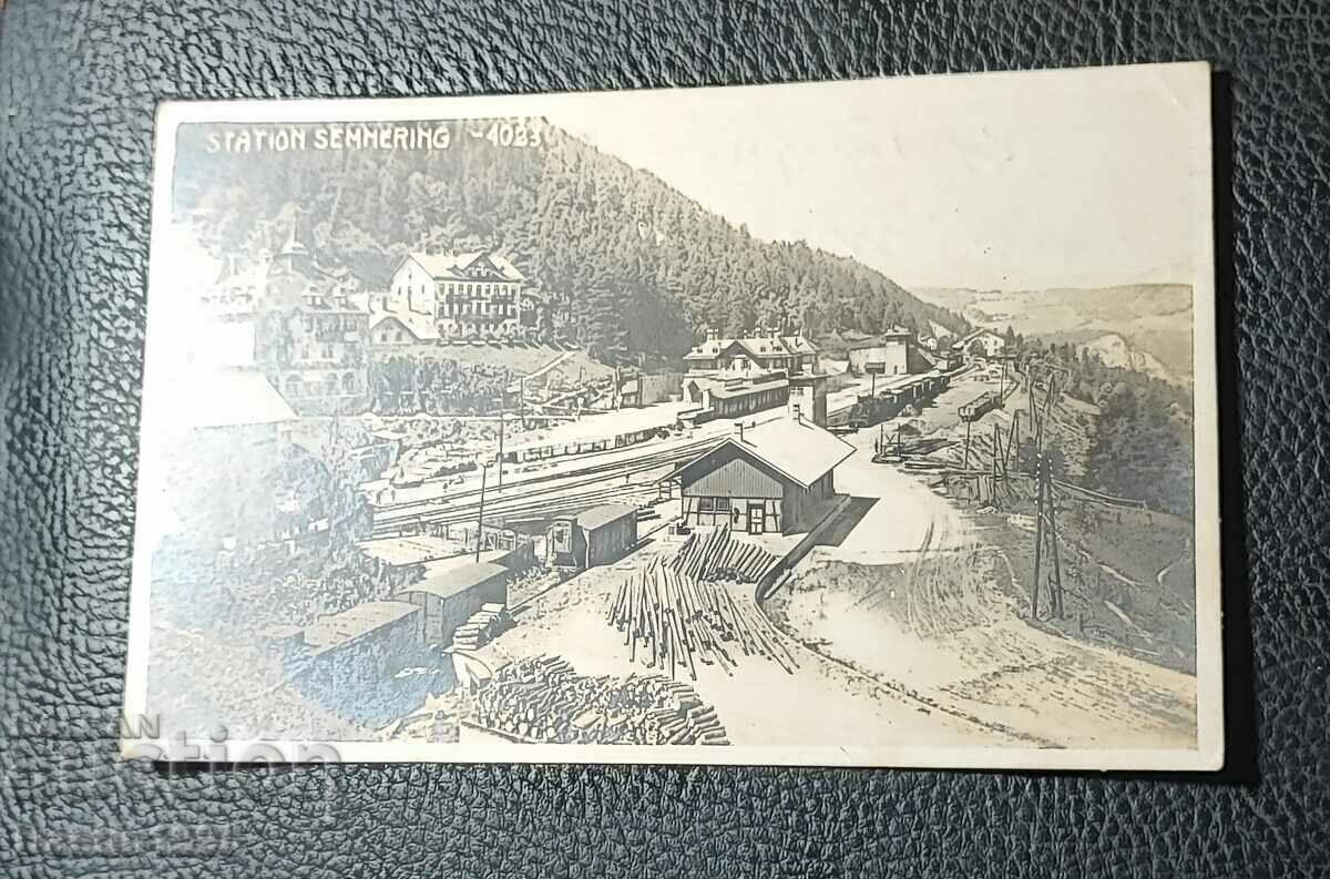 OLD POST CARD STATION SEMMERING -4023 METER VIENNA