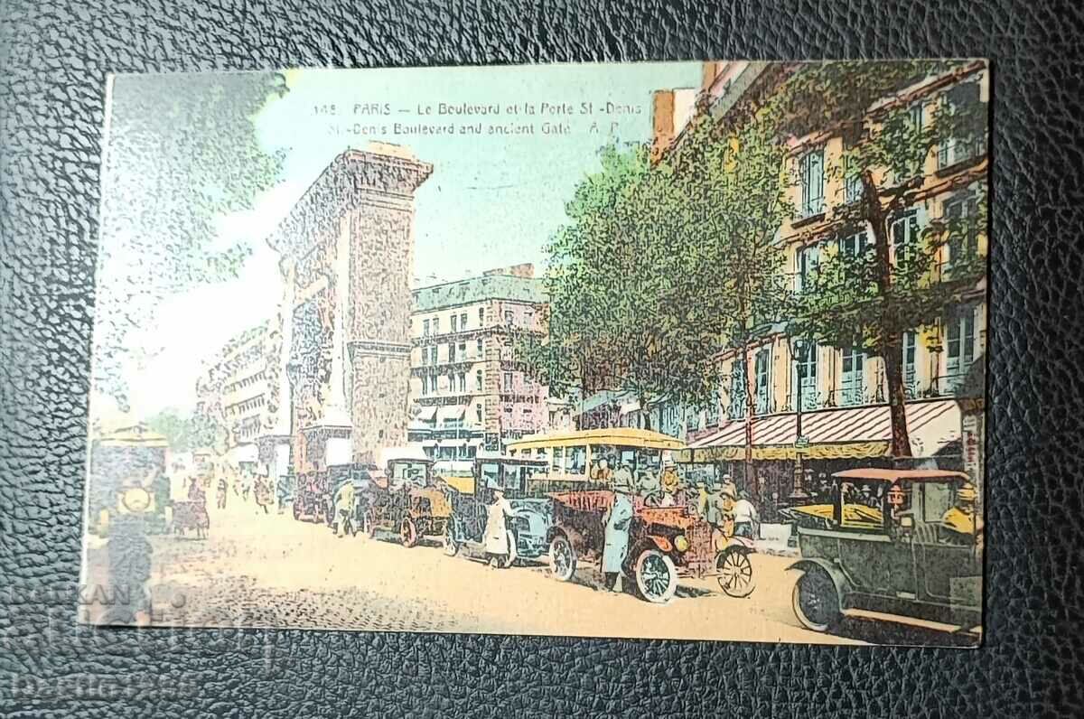 OLD POSTCARD PARIS -BOULEVARD PORTE ST-DENIS