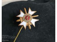 For bravery, kingdom of Bulgaria, miniature, royal badge