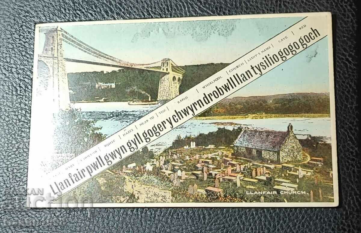 LLANFAIR OLD POSTCARD CHURCH WALES