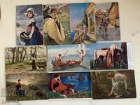 Old travel cards (10 pcs.)-Early 20th century-Lot 35