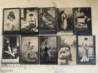 Old travel cards (10 pcs.)-Early 20th century-Lot 37