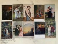 Old travel cards (10 pcs.)-Early 20th century-Lot 40