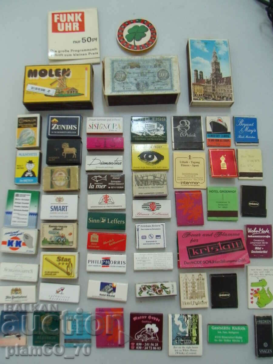 No.*7713 lot of old matches - 55 pieces