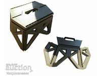 Portable folding plastic stool for camping, fishing,