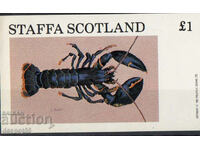 1982. Staffa, Scotland. Air mail. LOBSTER. Mini block.