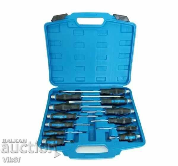 Impact screwdriver set KRAFT ROYAL 12 pcs.