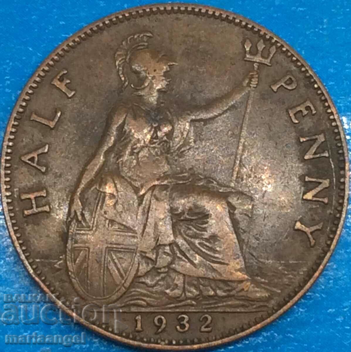 Marea Britanie 1/2 Penny 1932 George V Bronz