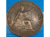 Marea Britanie 1/2 Penny 1932 George V Bronz