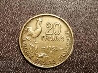 1953 letter B 20 francs