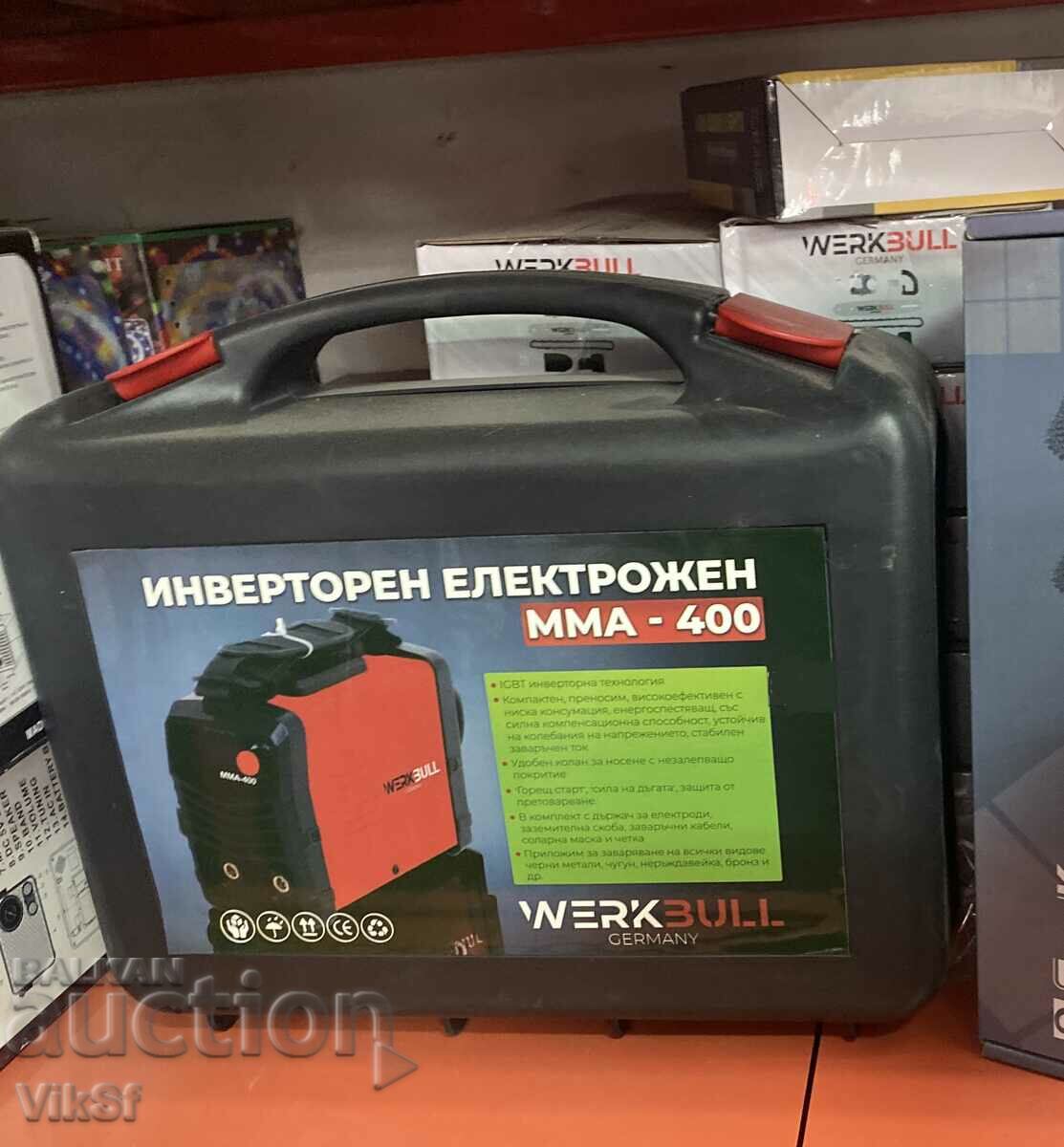 Delivery of inverter electric generator 400A WerkBull with display and case Delivery of inverter electric generator 400A WerkBull with display and case
