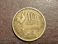 1953 litera B 10 franci