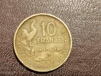 1953 letter B 10 francs