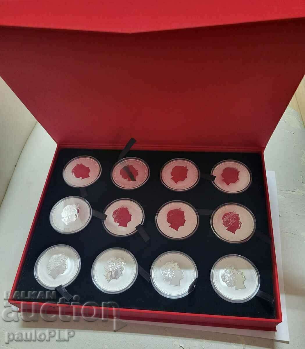 Δημοπρασία 1 OZ Lunar II - Πλήρες σετ Αυστραλιανών Σεληνίων + Orig. κουτί Δημοπρασία 1 OZ Lunar II - Πλήρες σετ Αυστραλιανών Σεληνίων + Orig. κουτί