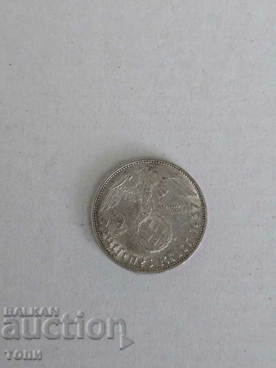 2 TIMBRIE GERMANIA 1936 ARGINT RARE B Z C !!!