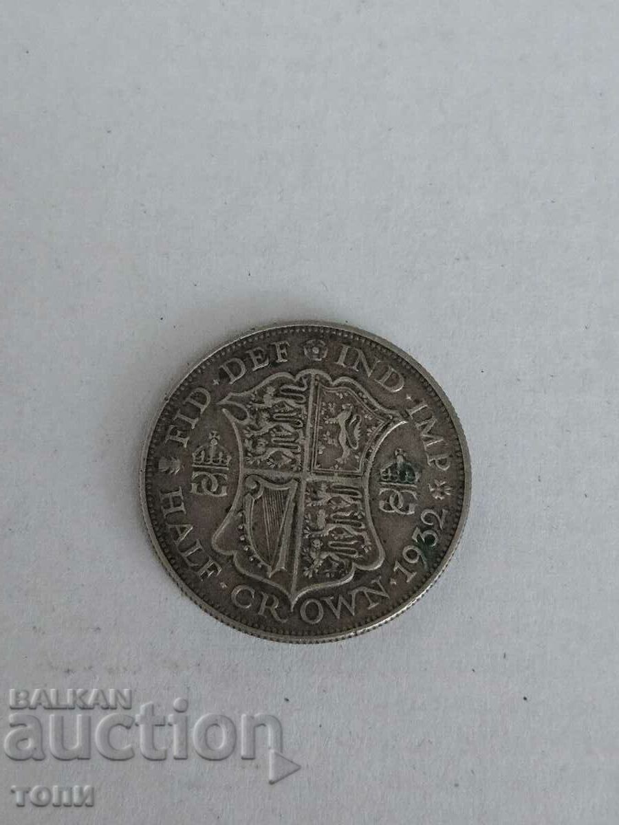 BRITISH COIN 1932 RARE SILVER B Z C !!!