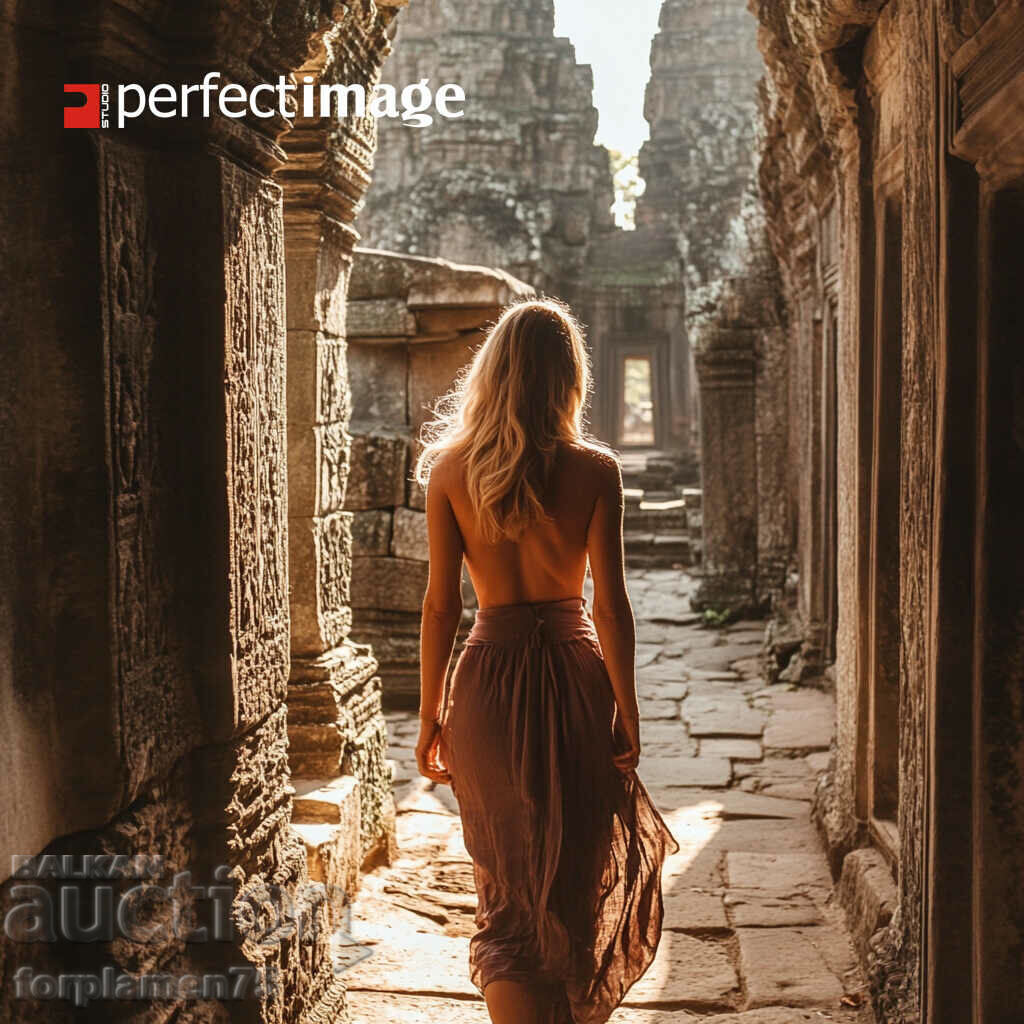 Femeie în Angkor Wat. Image ® Studio Perfect Image Ltd.