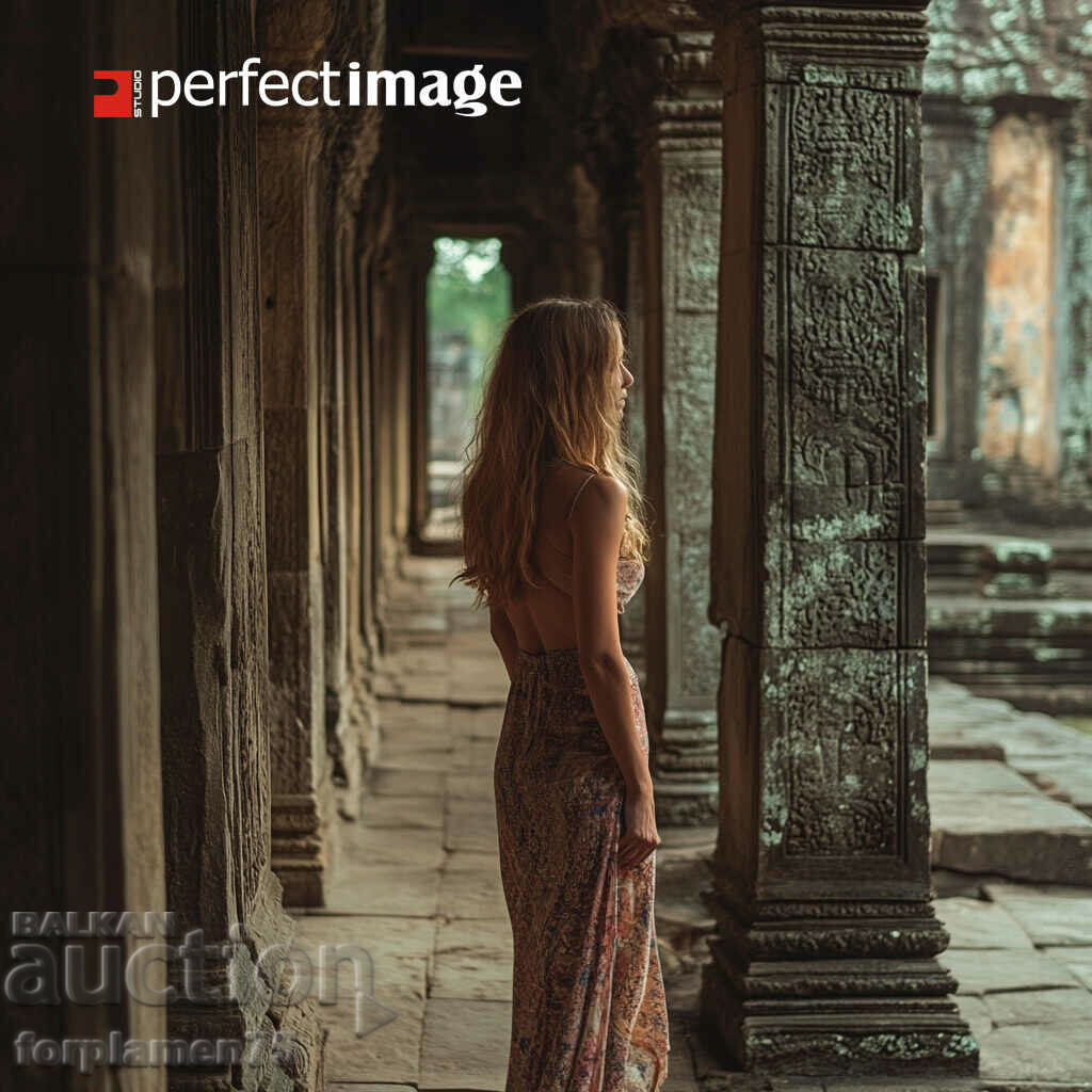 Γυναίκα στο Angkor Wat. Image ® Studio Perfect Image Ltd.