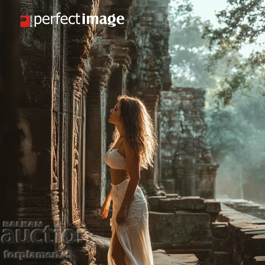 Γυναίκα στο Angkor Wat. Image ® Studio Perfect Image Ltd.