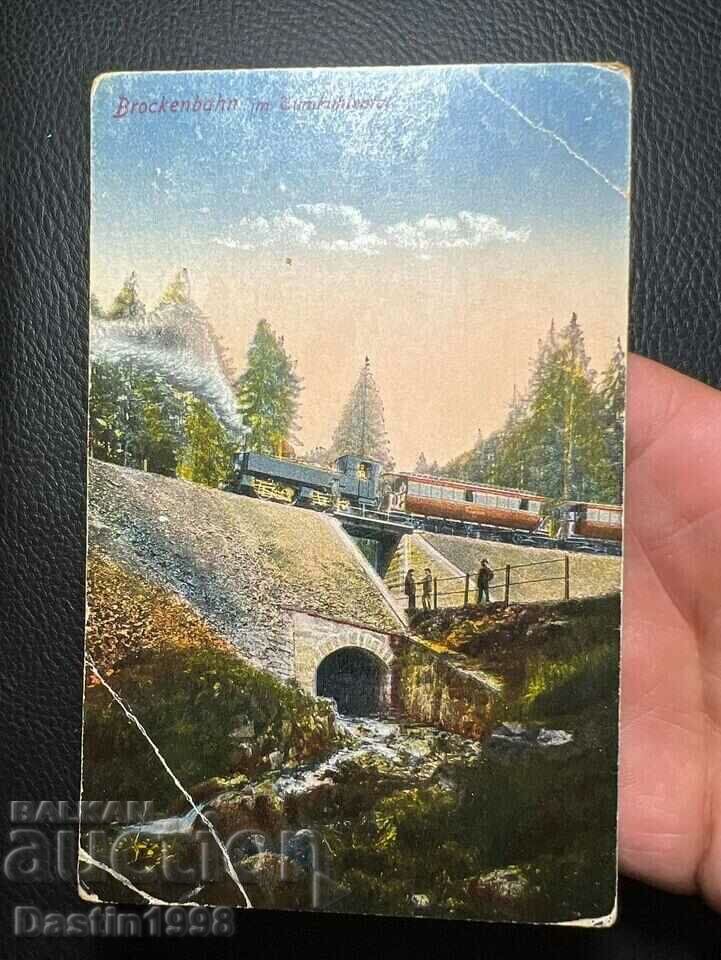 OLD RARE TRAIN POSTCARD