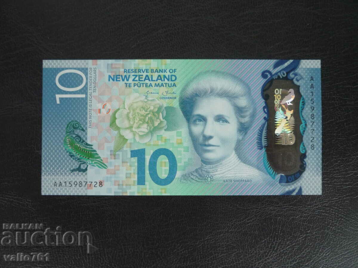 NEW ZEALAND $10 2015 NEW UNC POLYMER