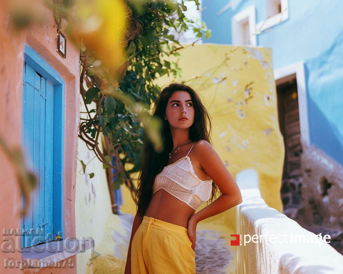 Woman in Santorini. Image ® Studio Perfect Image Ltd.