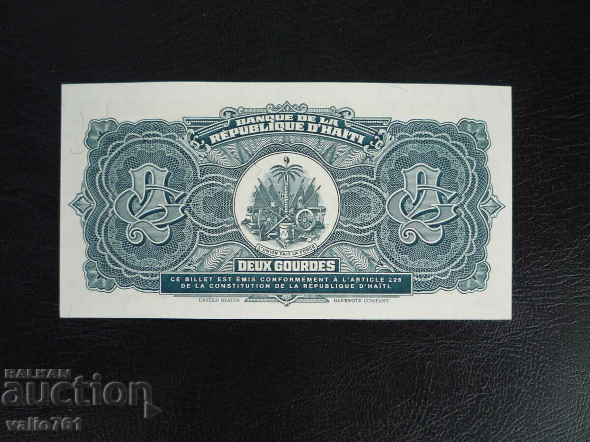 HAITI 2 GOURDE 1990 NEW UNC with price 12.00 BGN | € 6.14 HAITI 2 GOURDE 1990 NEW UNC with price 12.00 BGN | € 6.14
