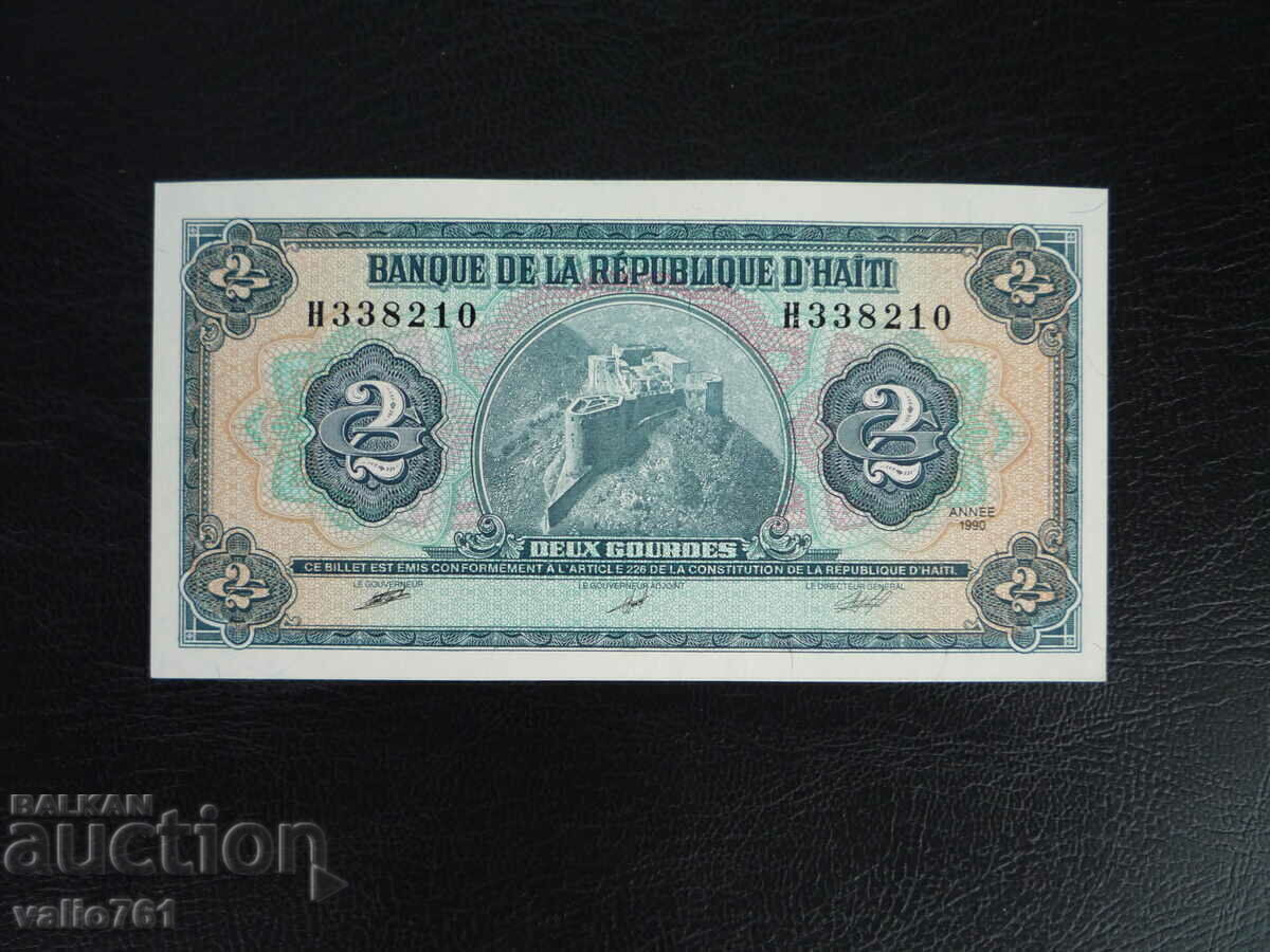 HAITI 2 GOURDE 1990 NEW UNC HAITI 2 GOURDE 1990 NEW UNC