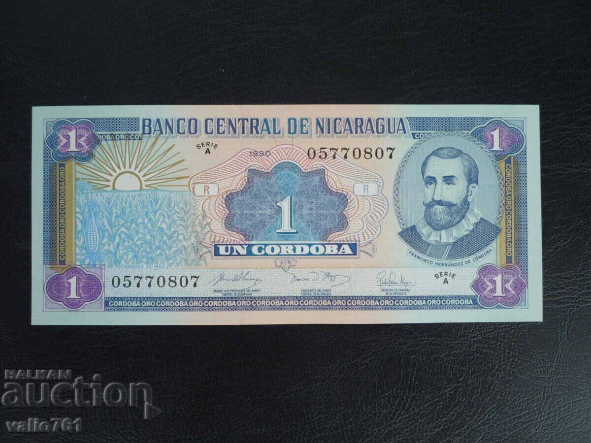 NICARAGUA 1 CORDOBA 1990 NOVA UNC