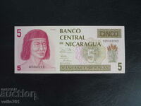 NICARAGUA 5 CORDOBAS 1991 NEW UNC