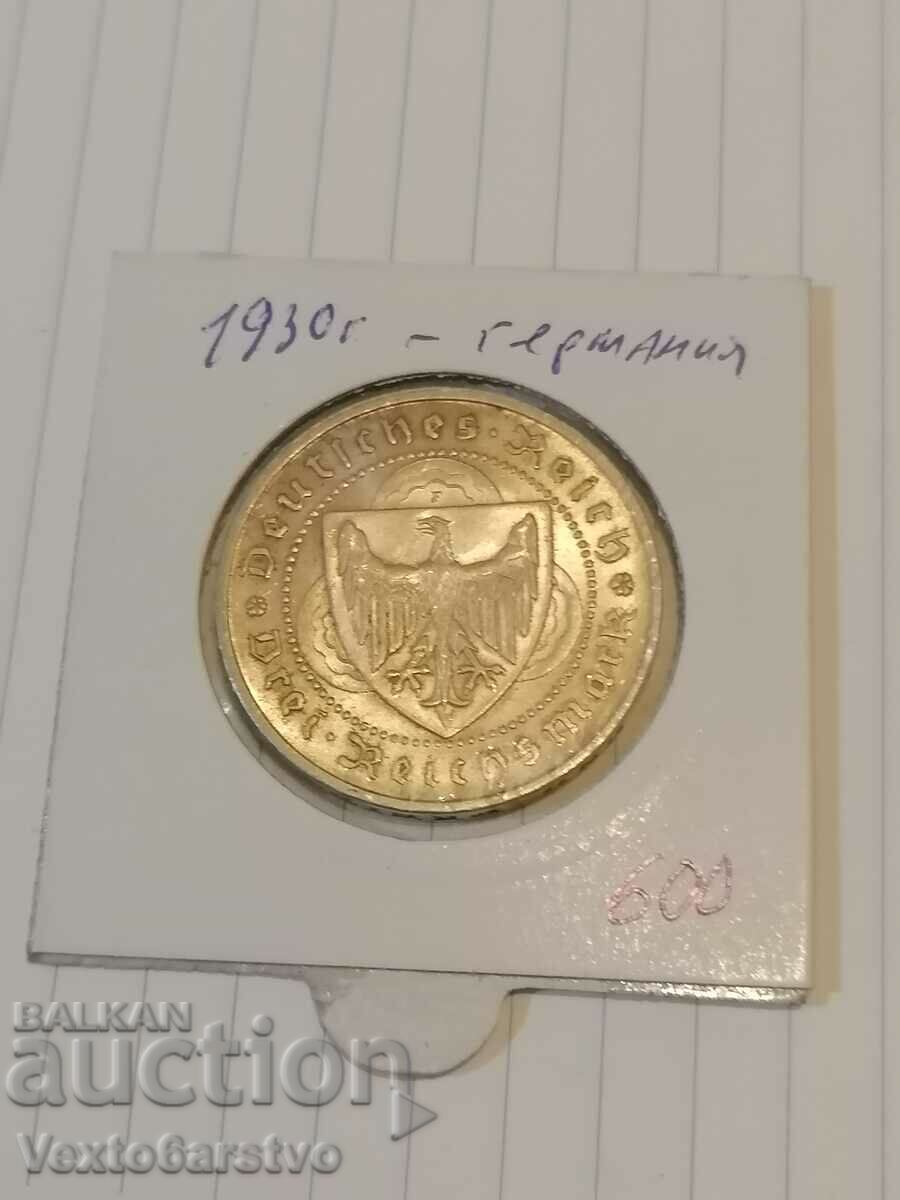 Coin-Germany-3 Reichsmarks - ασήμι-1930