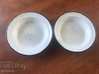 PLATE ENAMELED QUITE OLD-2 PCS.-LOVE