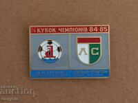 Football badge - Levski - Dnipro - KESH - 1984 - 85