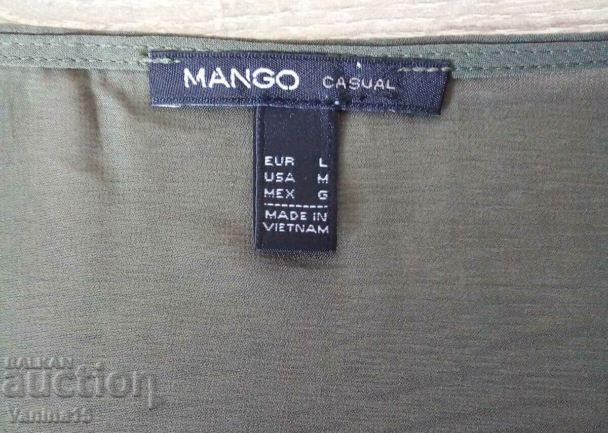 Mango new dark green tank top L-XL - 7