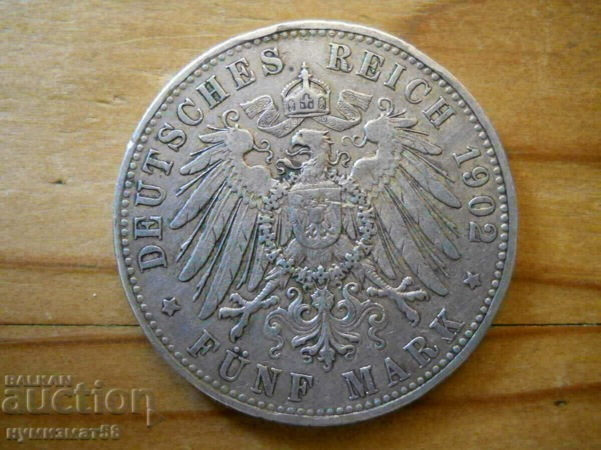 5 timbre 1902 (argint) - Hamburg (J)