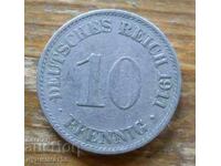 10 Pfennig 1911 - Germania ( A )