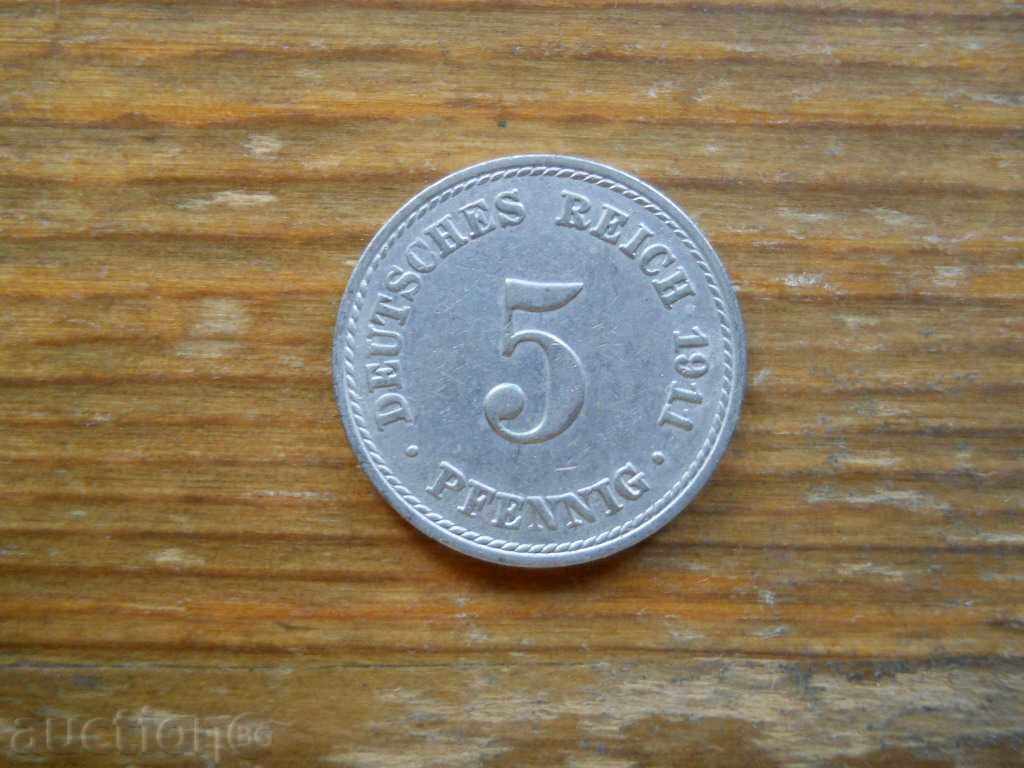 5 Pfennig 1911 - Germania (A)