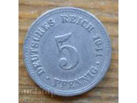 5 Pfennig 1911 - Germany ( A )