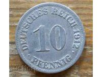 10 Pfennig 1912 - Γερμανία ( A )